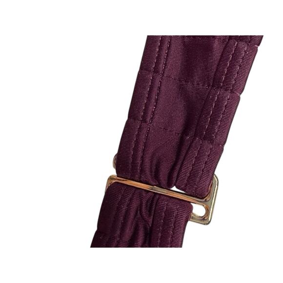 Victoria's Secret Maroon Wrap Padded Underwire Halter Bikini Top Women's 34D - Picture 9 of 12